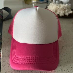 Pink and White Trucker Hat